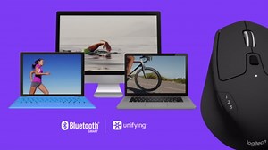 Logitech M720 Triathlon Wireless Mouse, Bluetooth, USB Unifying Receiver, 1000 DPI, 6 Programmable Buttons, 2-Year Battery, Compatible with Laptop, PC, Mac, iPadOS - Black