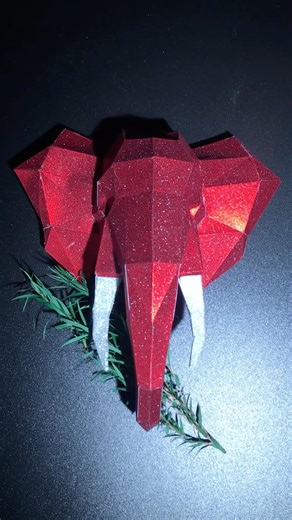 Elephant Head Papercraft | DIY Wall Decor #handmade #papercraft #shorts