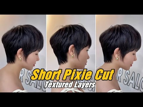 A Soft Short Pixie Layered Haircut for Women | Perfect & Modern Textured Short Pixie Cuts