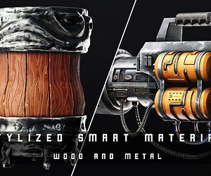 ArtStation - Stylized Smart Materials Wood & Metal Vol 02 | Resources