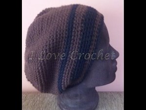 Πλεκτός Unisex σκούφος Slouchy για αρχάριους.