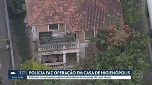 Polícia de SP faz operação em casa abandonada em Higienópolis
