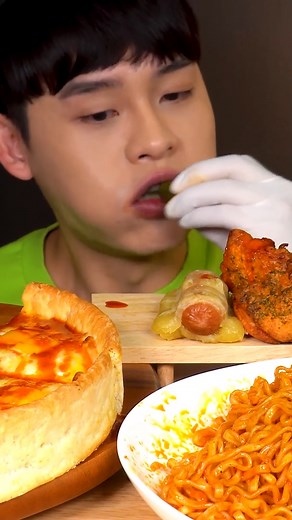 PART 3 | Spicy Chicago Pizza With Spicy Noodles Mukbang #mukbangfood #Foodie #EatingShow #KoreanFood #mukbangvideo #Mukbang #FoodChallenge #FoodLover #ASMR #mukbangasmr | Mukbang Collector