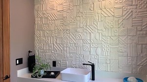 Handmade Ceramic Tile Backsplash (mid-century, Modern, Abstract Shapes, Geometric, Bohemian) Great for Bathrooms, Kitchen, Outdoor - Etsy