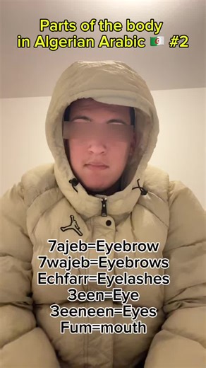 Parts of the body in Algerian Arabic 🇩🇿#2