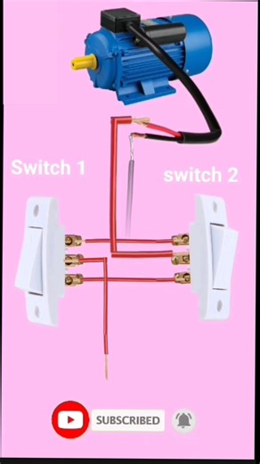 2 way switch motor wiring#shortvideo #2wayswitchconnection