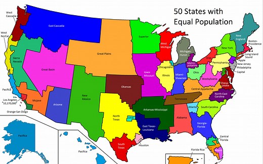 美国地理 - 五十州