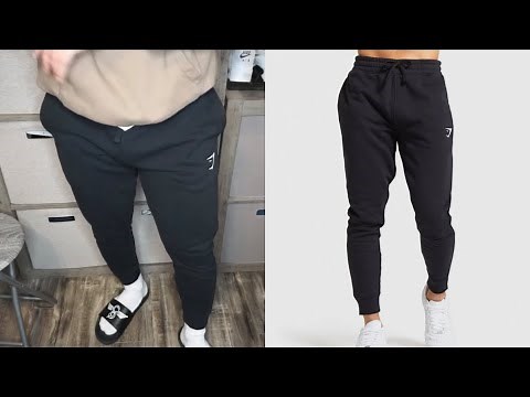 GYMSHARK MENS CREST JOGGERS (TRY-ON)