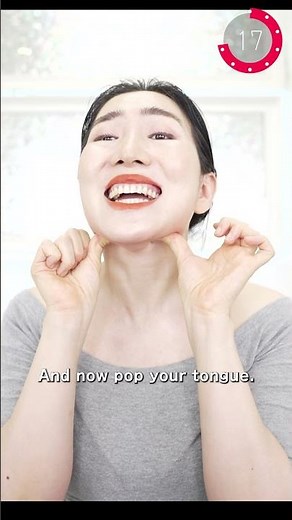 Pop your tongue while pressing your salivary glands to get rid of your double chin!