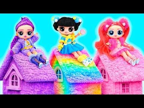 Creating 3 Fluffy K-Pop Demon Hunters Rooms! 10 DIYs for L.O.L. Dolls