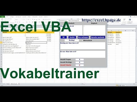 16 Vokabeltrainer in Excel VBA selber erstellen