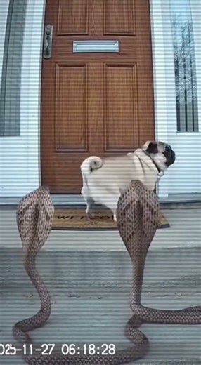 What Will the Pug Do When Danger Strikes? | Cute Dog Rescue Moment