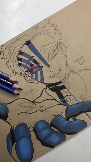 How to Draw Akaza from Demon Slayer | Anime Art Tutorial