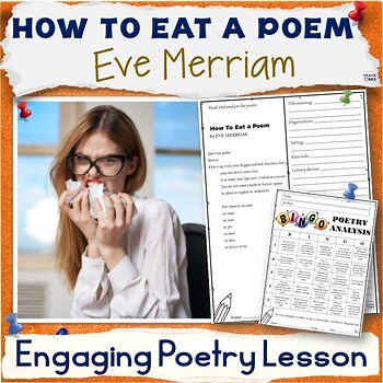 How To Eat a Poem by Eve Merriam Poetry Lesson - Poem Analysis Annotation Tasks