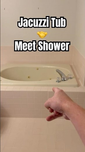 Jacuzzi Tub To Shower Transformation! #bathroom #transformation #renovation