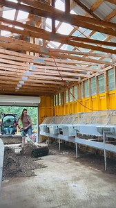 The Plumber isn’t the only one with a large Milwaukee Tool collection! I routinely ask him; “But do they have this???” To my surprise, they do! So why shovel, when you can power broom?!! I loathe rabbit treys, they are large, awkward, full of liquids and does with litters I can only get a few days between changes. So I choose to forego them, allowing manure and urine to fall to the ground on the concrete slab. This seems to cause a bunch of confusion in the rabbit world, but I don’t see it as an