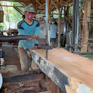 Amazing process of sawmill wide lumber | Sawmill & Woodworking