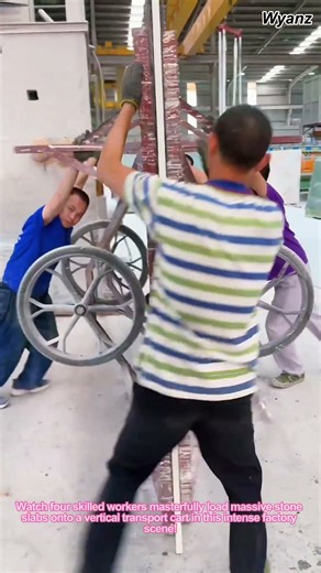 Moving Giant Stone Slabs: Incredible Teamwork in Stone Factory | Heavy Duty Transport