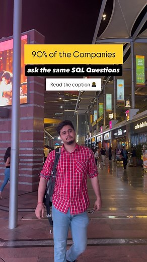 Yashashvi Singh | Tech | Coding | 90% of the companies ask the same SQL questions 😱 Check the questions list below 🔻 1.) Explain order of execution of SQL. 2.) What is... | Instagram