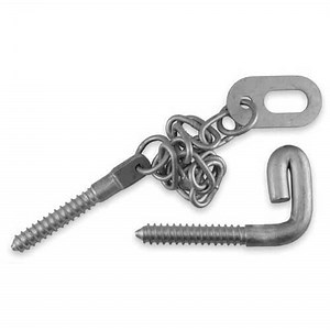 Galvanised Screw-In Oval Ring Latch