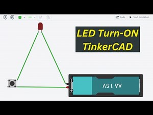 Turn-On LED Basic Circuit in TinkerCAD | Robo CAD