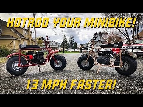 HOTROD Your Coleman Mini Bike! 13 MPH Speed Gain!