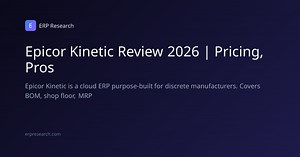 Epicor Kinetic Review 2026 | Pricing, Pros & Cons