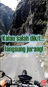 🏍️⛰️ POV Motoran di Jalur Tebing Sempit yang Bikin Deg degan #shorts
