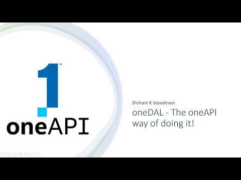 oneDAL - Intel one Data Analytics Library - Quick walkthrough and Steps.