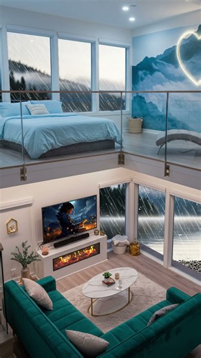 Cute and Cozy Loft | What is your favorite part of this room? 🌧