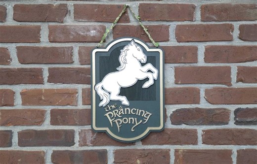 Prancing Pony Tavern Sign – Fantasy Inn Wall Decor – Handcrafted Walnut Wooden Pub Sign – Medieval Tavern Decor - Etsy Canada