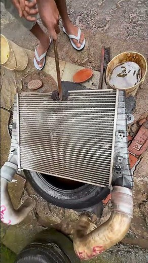 Radiator Cleaning & Fitting Full Process | Car Cooling System Service 🔧💦