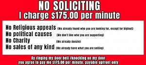 No Soliciting Sign, No Soliciting Sticker Funny, Door Sticker, No Politics Sign, No Charity Sign, No Religious Solicitation Sign, Funny Sign - Etsy UK