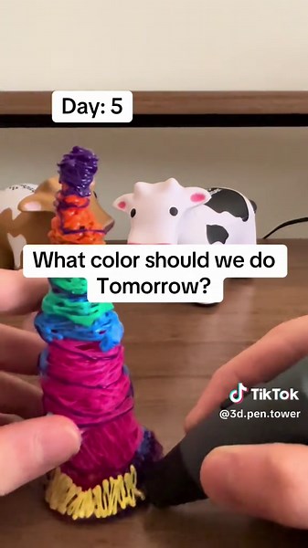 Building Big Tower with a 3D Pen: Day 5 Progress