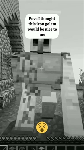 Pov: I thought this iron golem would be nice to me and...🔥🔥#minecraft#funnyshorts