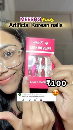 Artificial Nails 💅 from Meesho 😱😍#meesho #meeshofinds #fakenail