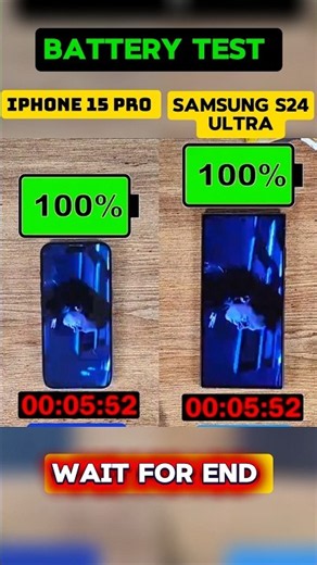 🔥iPhone 15 Pro vs Samsung Galaxy S24 Ultra — The Ultimate BATTERY DRAIN TEST! 🔋⚡ #shorts #ytshorts