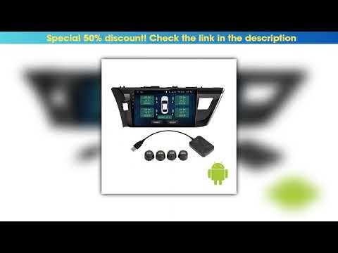 Review USB Android TPMS Car Tire Pressure Monitoring System Display 4 Internal external Sensors And