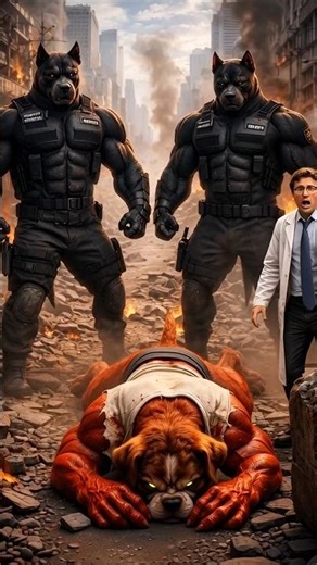 two body builder dogs control hulk dog #hulk #funkp7 #trending #dhurandhar #youtubeshorts #aivideo