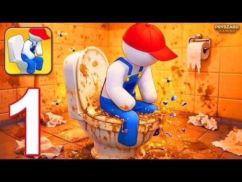 Toilet Fever - Gameplay Walkthrough Part 1 - Clean Toilets Earn Money (iOS, Android)