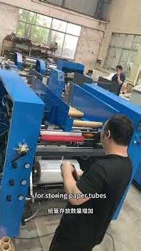 What’s New? | Upgraded Stretch Film Rewinding Machine in Action #stretchfilmrewindingmachine