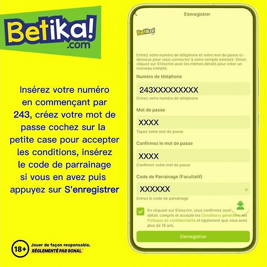 Comment faire son inscription et se connecter sur Betika