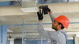 Indian hvac engineer install heat recovery ventilation system for new office or house