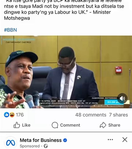 hon Motshegwe ke real politicians, he says citizenship by investment exists in other countries, then his 1st example of countries is Argentina & says they are still developing a program , and last example Malta, I think courts stopped it, & then the master politician makes allegations to trigger BCP so they miss the point & get on the defensive bout the wrong thing, masterful 😭🤣🤣