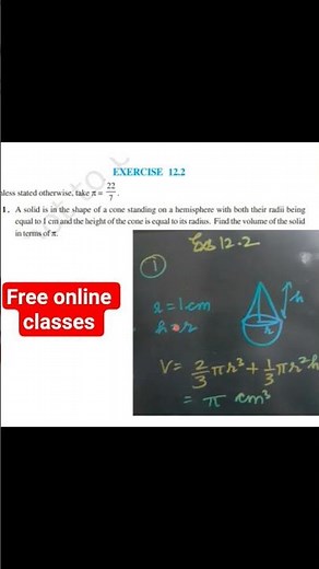 Class 10 Maths Chapter 12 SURFACE AREAS AND VOLUMES - Exercise 12.2 Question 1 #mathshorts