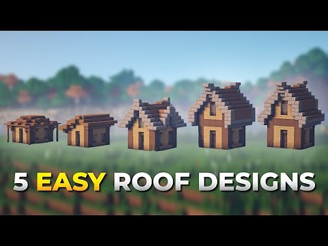 5 EASY roof designs for a small Minecraft house