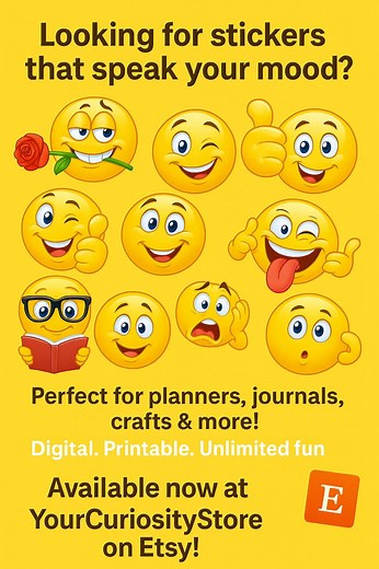 Digital Trendy Emoji Sticker Set – Printable Expressions for Every Mood - 80 Emoji Stickers - Etsy