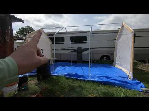 Assemble the Harbor Freight 10x17 portable garage