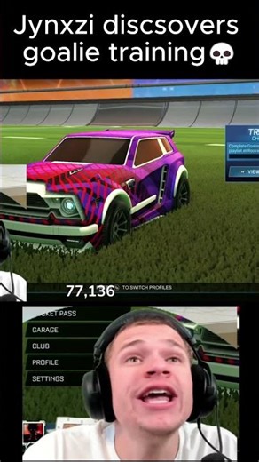 Jynxzi discovered goalie training in Rocket League