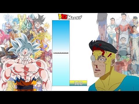 Goku VS Invincible POWER LEVELS All Forms (Goku VS Mark Grayson)